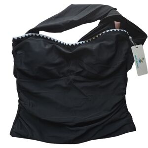 NWT Beachsissi One Shoulder Tankini Swim Top Size Small